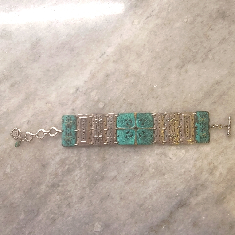 Silpada Sterling & Brass “Artifact” Bracelet